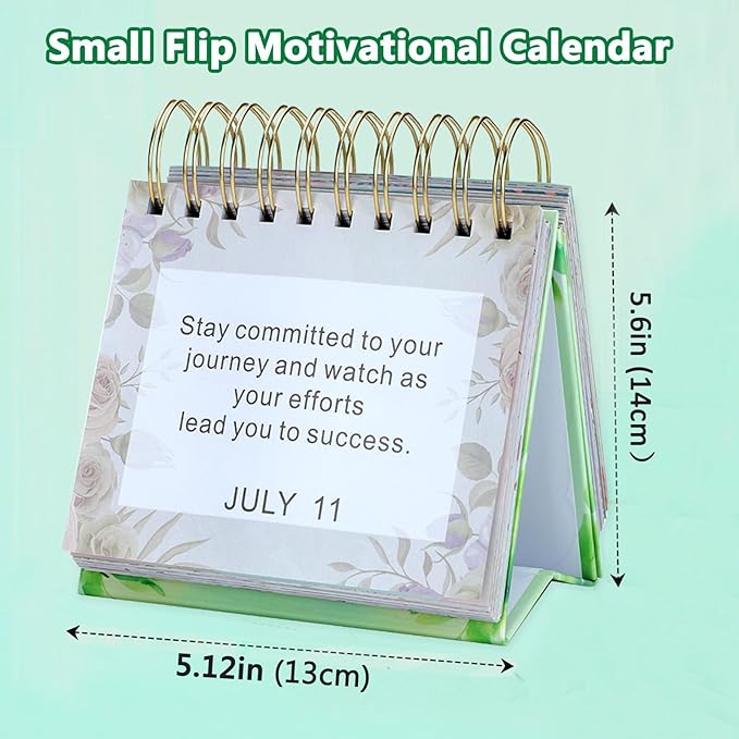 Daily Inspirational Quote Calendar Desktop 2026 Motivational Calendar for Women Desk Daily Flip Calendar with Inspirational Quotes, Cute Desk Accessories Office Decor Positive Inspirational Gifts