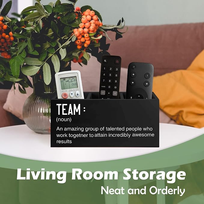 Office Gifts Decor Organizer Team Appreciation Wooden Pen Pencil Holder for Employees Coworkers, Teamwork Gifts, Office Desk Decorations Accessories for Work Women Men Home Desk
