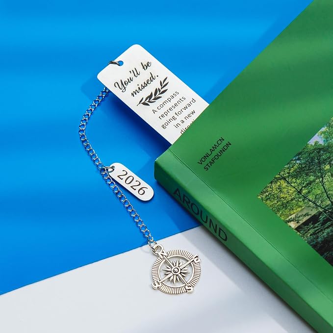 Retirement Gifts, Coworker Leaving Farewell Going Away Goodbye Gifts for Friends Nurse Boss Teacher Employee, Come with A Gift Box, Durable Lightweight Bookmark, Made of Stainless Steel, Page Holder