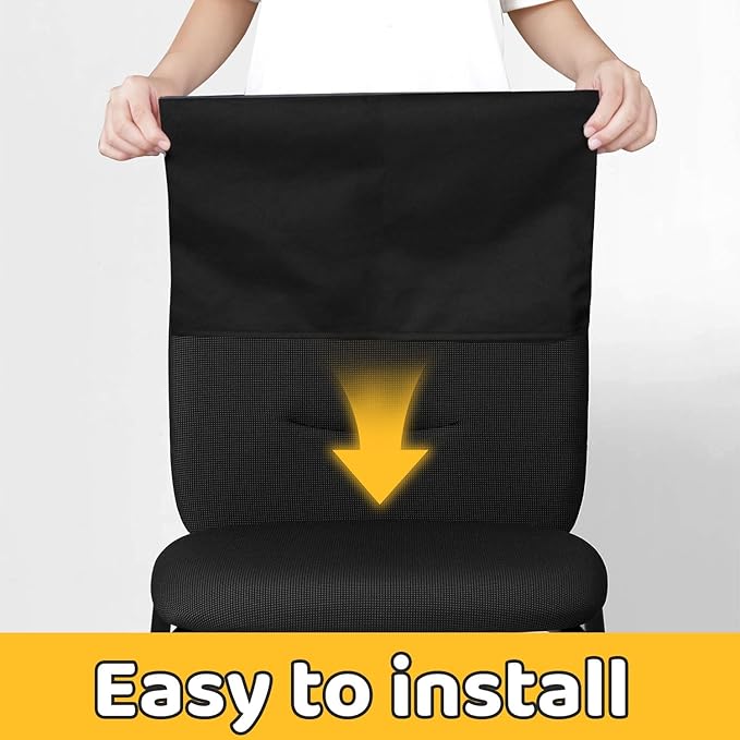 12 PCS Chair Pockets for Classrooms,19.5"x16.5" Seat Sacks for Classroom Chairs K-2, Classroom Student Chair Pockets for Kindergarten, Classroom,School, and Home Seating Storage，Black.