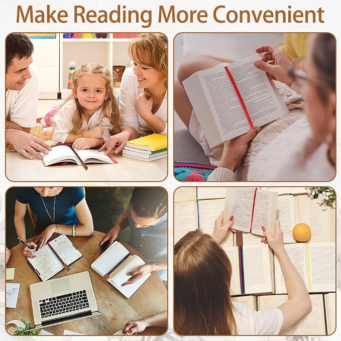4 Pcs Bible Bookmark, Colorful Ribbon Bookmark, Artificial Leather Bible Ribbons Bookmarks, Page Markers with 5 Ribbons Colors for Books Novel Bible, Reading Lovers Students Teachers, Christmas Gift