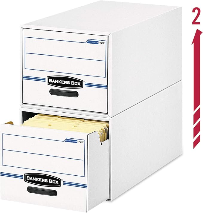 Bankers Box 00721 Storage Drawers, Letter, 12-1/2"x23-1/4"x10-3/8",6/CT,WE/BE