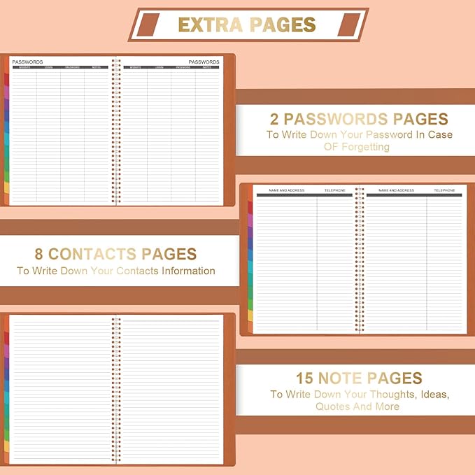 Monthly Planner 2026-2027 - 18 Months Planner 2026-2027 from July 2026 to December 2027, 8.86'' x 11.4'' with Coated Tabs, Inner Pocket