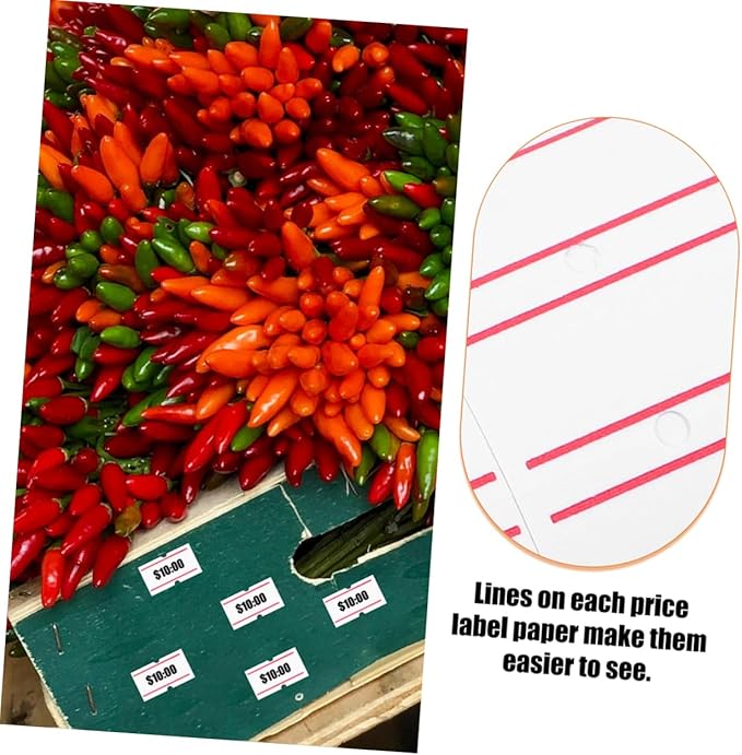 10 Rolls Prices Machine Labels Paper, White Pricemarker Label Stickers Sticky Prices Tag White Pricegun Labels Writable Prices Tags of Prices Tag Machines