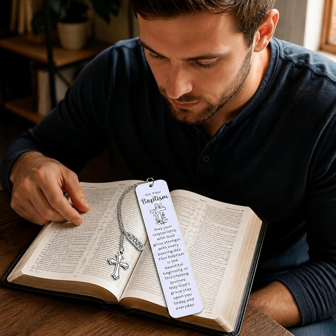 Adult Baptism Gift for Women Men, Catholic Baptism Gifts for Girls Boys, Christening Gifts for Goddaughter Godson Godchild, Bible Bookmarks
