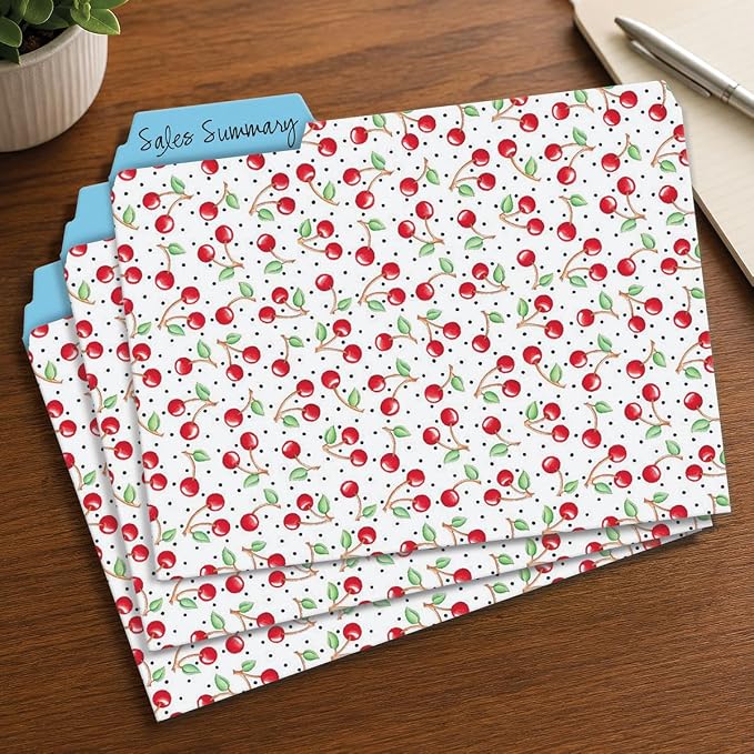 Current Mary Engelbreit File Folders Value Pack - Bulk Set of 24, 6 Pretty Decorative Designs, 1/3 Cut Tabs, Heavy-Duty Paper Stock, Office Supplies for Home & Work, 9-½” x 11-¾” Letter Size