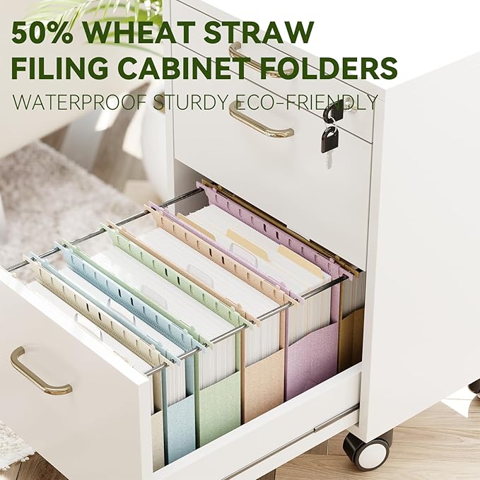 XINGIA Letter Size Hanging File Folders Extra Capacity,1'' & 2'' & 3'' & 4'' Expandable Hang Folder with Tabs,4 Sizes Expansion Set,12 Pack File Cabinet Folders for Office School,Pastel File Organizer