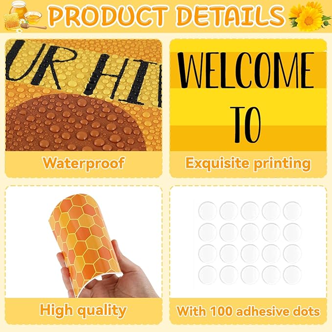Naozinebi Bee Bulletin Board Set Always Bee Kind Classroom Decorations Honey Daisy DIY Photo Crafts Summer Cutouts for Teachers Students Back to School Kindergarten Wall Door Decors Party Supplies