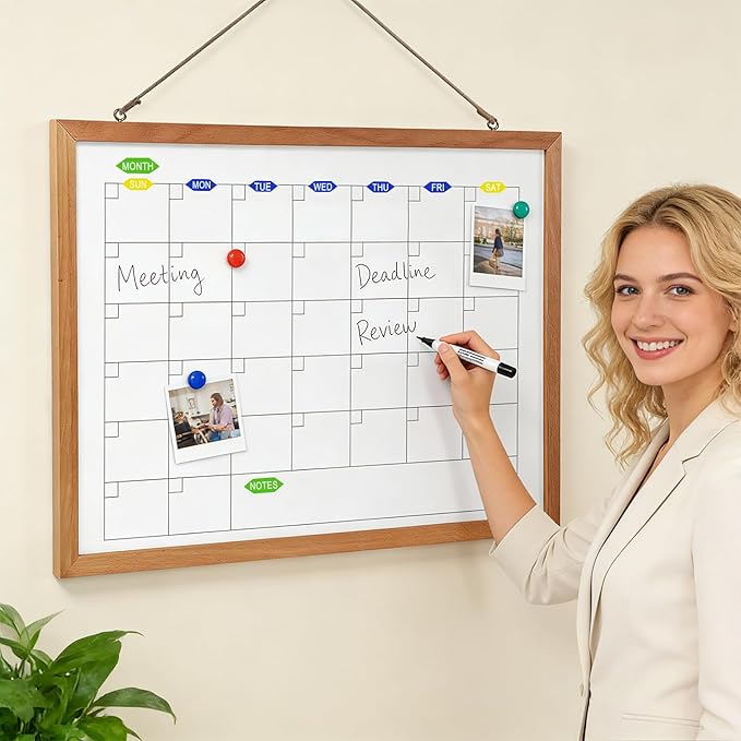 RXMC RUIXUANBOAD whiteboard 17.9x12.6 inch Magnetic Double-Sided, Dry Erase Board Writing Board, Suitable for Home Office Teaching, Equipped with 3 Marker pens and 4 Magnets (Standard3)