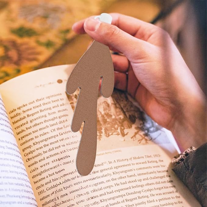 Coffee Bookmark, Spilled Coffee Bookmark Coffee Cup Craft Faux Leather for Book and Coffee Lovers, Bookworm Women Men