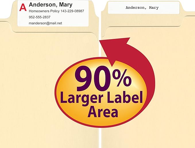 Smead SuperTab File Folder, Oversized 1/3-Cut Tab, Letter Size, Manila, 100 Per Box (10301) (Pack of 2)