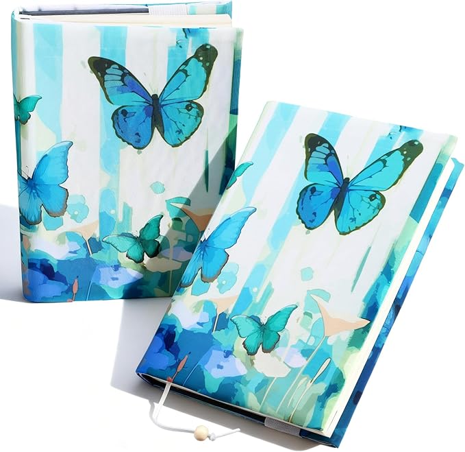 Book Covers for Paperbacks,Book Cover Protector Adjustable Fabric Fit A5 Size 5.5x8.2 Inch Paperbacks for Hardcover Softcover Novels Notebook Journal Books Accessories Christmas Birthday