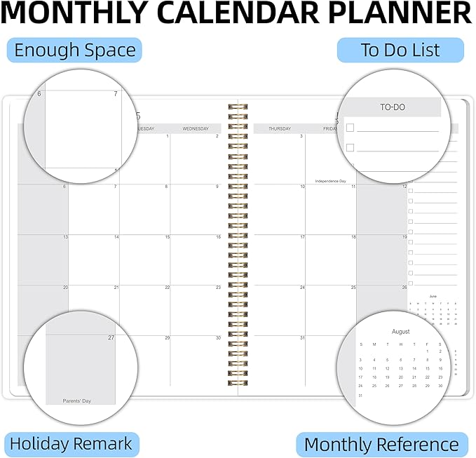 Monthly Planner 2025-2027, July 2025 - June 2027, 7" x 9", 2 Year Calendar 2025-2027 Monthly Planner, 24 month Calendar Perfect for School & Office