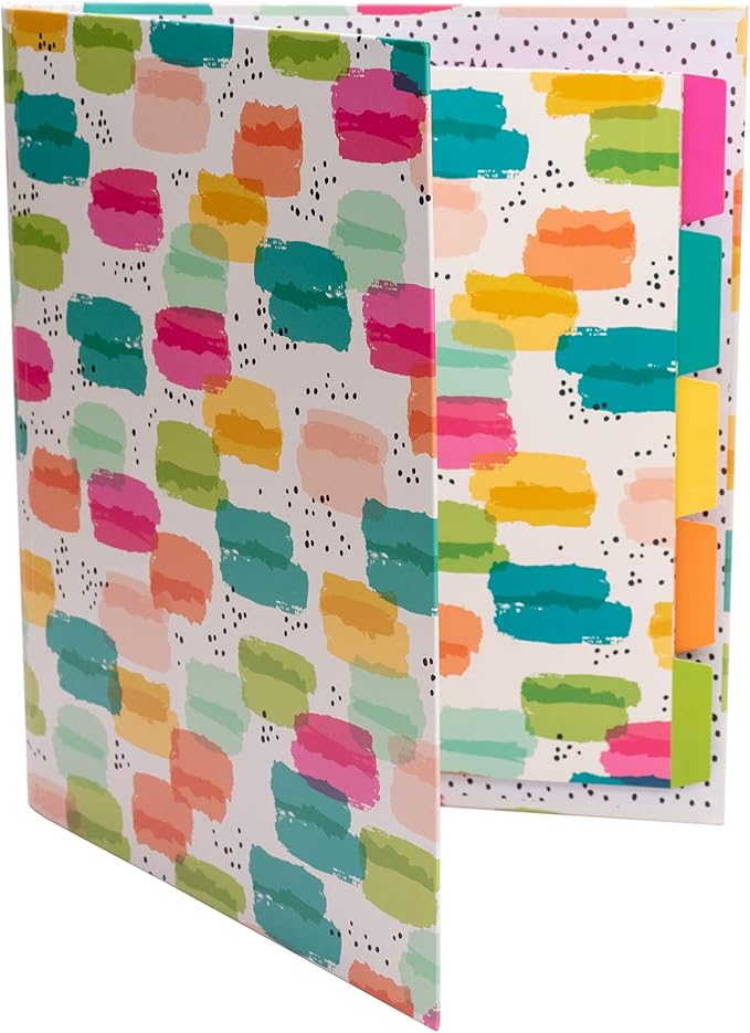 Pukka Pad, Carpe Diem Preloaded Rollbound Ringbinder – 12.4 x 10.8in – Includes Index, Personal Details, Planner Pages – Comes Preloaded with 5-Part Dividers – Standard 3-Ring Mechanism - Colorwash