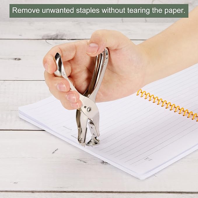 YOKIVE 1 Pcs Staple Remover, Heavy-Hand Puller | Remove Staples Great for Office Home Furniture Desktop (Silver)