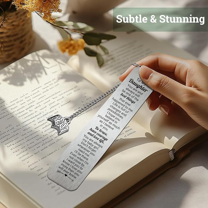 Daughter Graduation Birthday Gift from Mom Dad Inspirational Bookmark for Teen Girls 16th 18th 21st Birthday Gifts Mother to My Daughter Bookmarks Kids Daughter Gifts