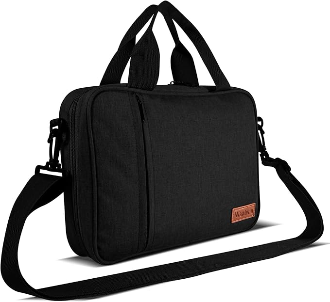 Bible Cover for Men Women, Zippered Bible Carrying Case Bible Protective Bag with Handle and Adjustable Shoulder Strap, Bible Bag for Women Men Kids (Black)