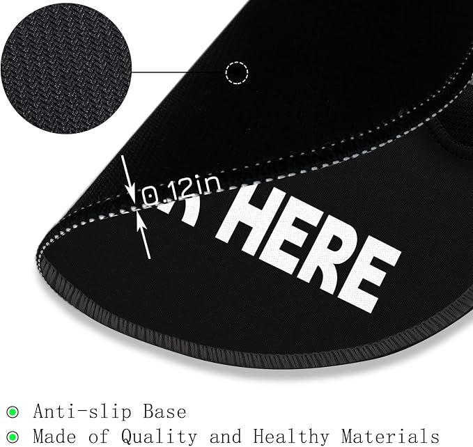 Gctriki Funny Round Mouse Pad I Don't Know I Just Work Here - 8.6 Inch Non-Slip Rubber Base Premium Mouse Mat for Computer Laptop, Office Desk Accessories Decor, Gift for Coworker Boss, Black White