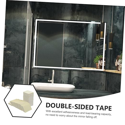 ULTECHNOVO 100pcs Double Sided Sticky Tape Strong Adhesion Wall Sticky for Hanging Mirrors Hooks