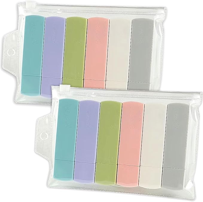 12 Pack Correction Tape,Cute White Out Tape, Store in Transparent Pouch,Easy To Use Applicator for Instant Corrections for Office and School