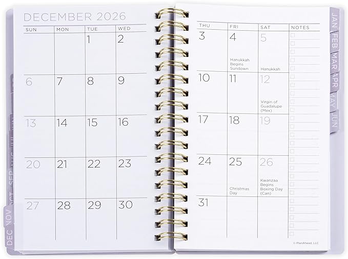 PlanAhead Small 2026 Planner - April 2026-June 2027 4.5"x6.5" 15 Month Weekly & Monthly Academic Planner with Tabs - Fashion Floral Design - Spiral Calendar Agenda for School, Work, & Office