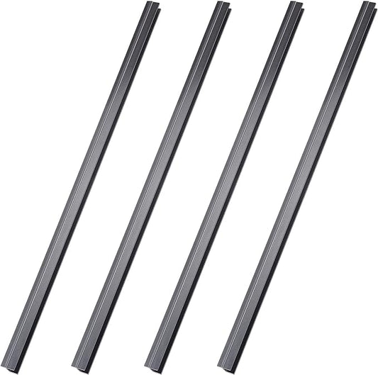 Tenare 4 Pieces Hanging File Rails PVC Black File Rails Hanging System Keeping Your Folders Neat and Organized(1/2 Inch Drawer Sides 15.8 Inch Long)