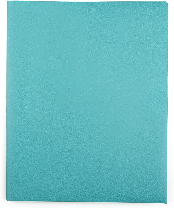 Mintra Poly Pocket Folders 3pk - Heavy Duty (Teal/White/Purple)