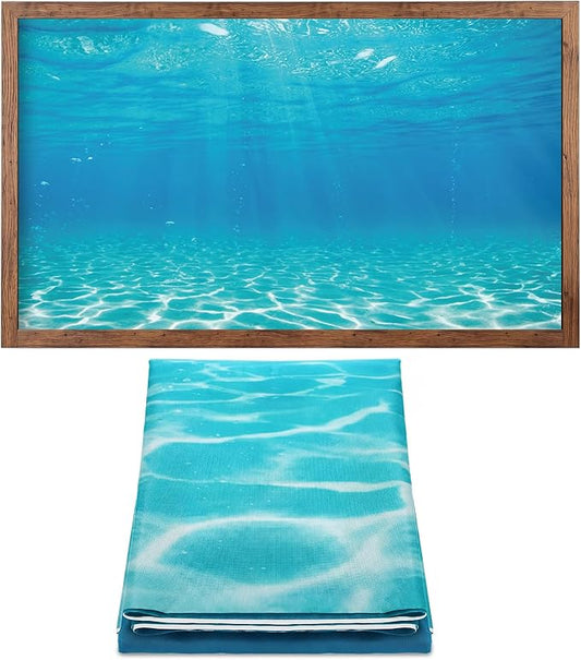 Mindsoft Bulletin Board Paper 48'' x 107'' Class Boards for Classroom Bulletin Boards Everyone is Welcome Classroom Board Decor Pillows Curtains Crafts(Underwater,1 Pc)