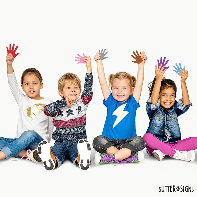Paper Hand Cutouts 108pcs | Cut Out Shapes for Bulletin Board, Classroom, Decorations, Crafts
