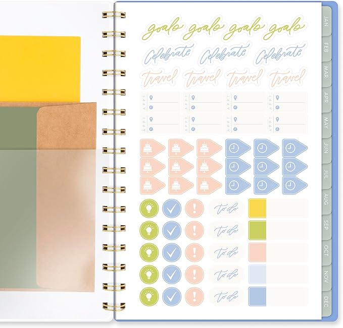 Mead Cambridge 2027 Planner, Weekly & Monthly, 5.5" x 8.5", Leah Bisch, Herringbone (LB55-200-27)