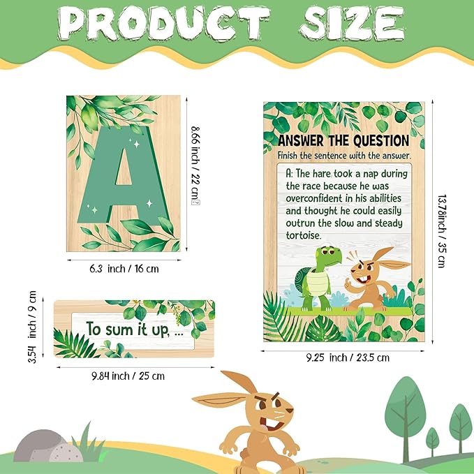 Outus 36 Pcs RACES Writing Strategy Bulletin Board Set, Alphabet Cutout Poster Sentence Starters Cards for Elementary School Classroom, Writing Display Wall Decoration Teacher Supply(Greenery)