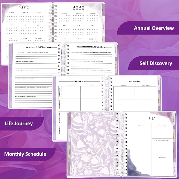 Planner 2026-2027, 18 Months Large Academic Daily Weekly Monthly Planner Organizer, July. 2026 - Dec. 2027, 8.5x9.8" Agenda with Page Tabs, Separator Page, Pocket Folder, Bookmark, Stickers & Sticky Note Set