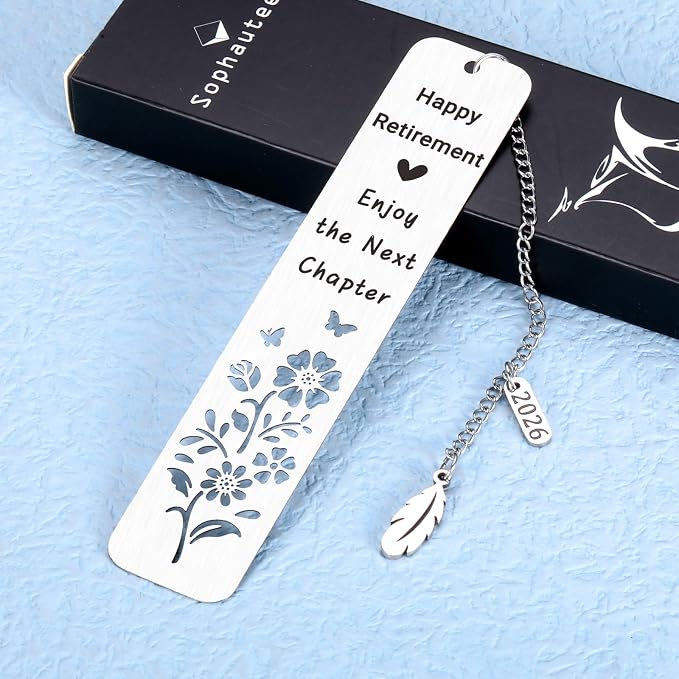 Retirement Gifts for Women Men 2026, Happy Retirement Enjoy The Next Chapter Bookmark, Farewell Present for Coworkers, Coworker Leaving Gift for Women Teachers