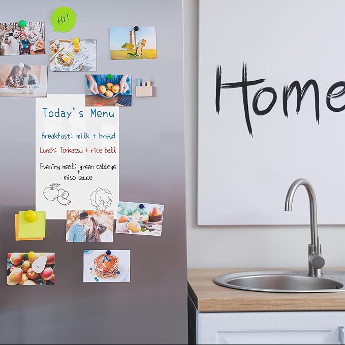 Magnetic Dry Erase Whiteboard Paper 30" x 40", Babenoun Fridge White Board on Wall for Organizer and Planner, Kitchen Refrigerator Shopping List with Marker, Magnetic Eraser and Magnets