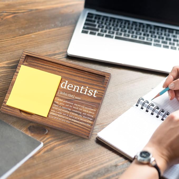 Dentist Gifts for Dental Hygienist Sticky Note Holder, Appreciation Recognition Gifts for Dental Assistant Nurse Nursing Students Graduation Nurses Week Self-Stick Note Pad Holders TZP77