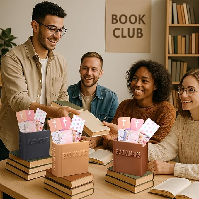 Mooliwe 6 Pcs Bookmark Holder Book Club Gift for Women Book Lover Gift Bookish Accessory Office Desk Supplies Bookshelf Decor for Librarian Bookworm Teacher