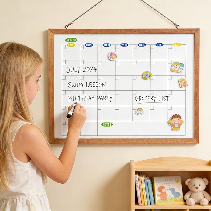 RXMC RUIXUANBOAD whiteboard 17.9x12.6 inch Magnetic Double-Sided, Dry Erase Board Writing Board, Suitable for Home Office Teaching, Equipped with 3 Marker pens and 4 Magnets (Standard3)