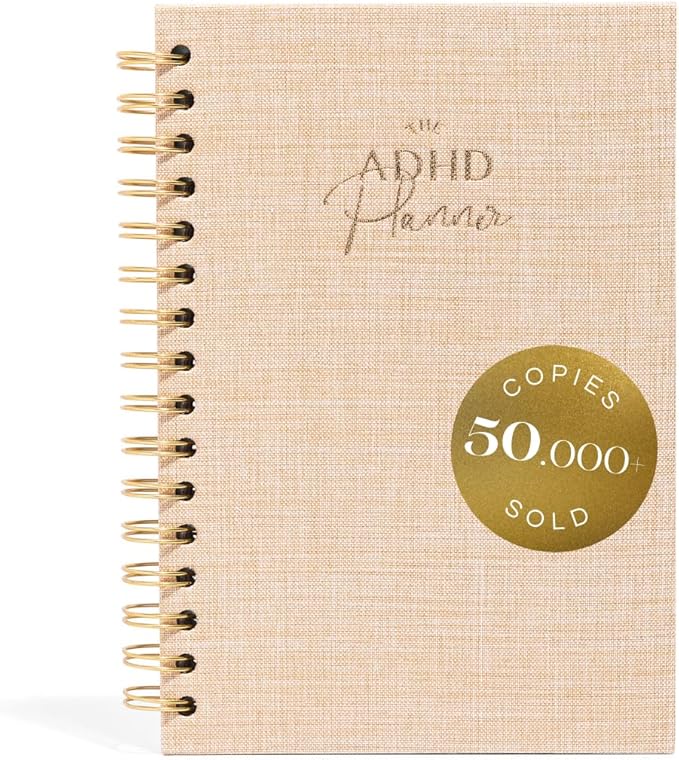 The ADHD Planner - Undated Daily Weekly Schedule Organizer Journal for Disorganized People - Habit Tracker Record Emotions & Mood - Academic Goals - Structure & Focus for Adults Brains (Spiral)