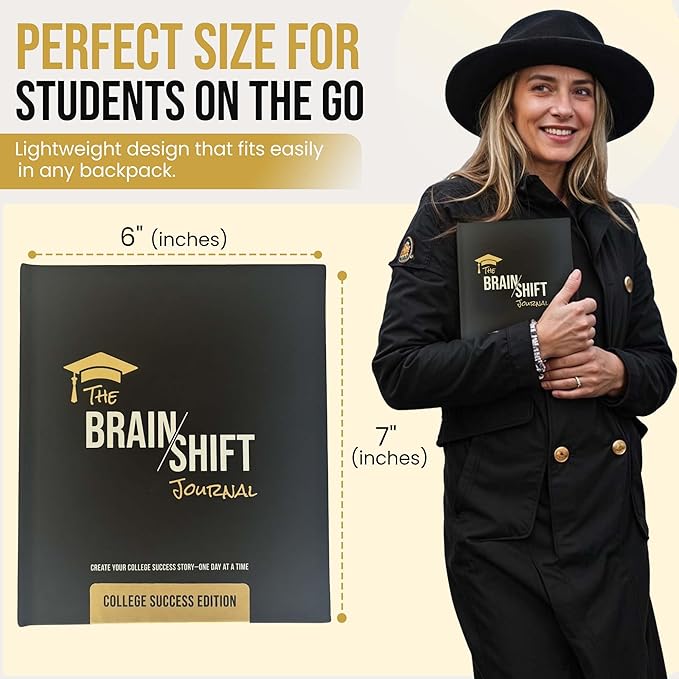 The Brain Shift Journal - College Success Edition - 18 Week Academic Planner with Daily & Weekly Prompts - Goal Setting, Habit Building & Self Reflection Journal for college, University & Grad School