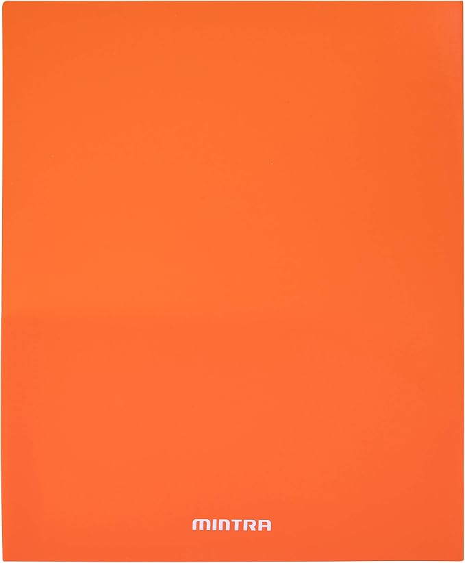 Mintra Office Poly Pocket Folders (Orange, 8pk)