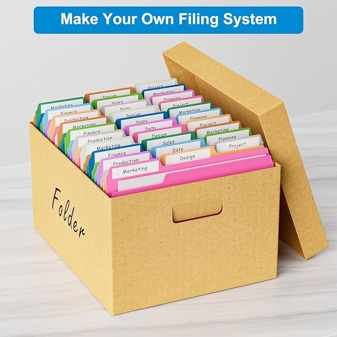 HABGP 120 Pcs Manilla Folders 8.5 x 11 Inch, 1/3-Cut Tab Colored File Folders Letter Size, Paper Folders Aesthetic, School Business Office Manila File Folders for Documents (Morandi)