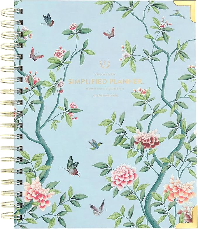 Simplified 2026 12-Month Spiral Weekly Planner — Faraway Land — January 2026 - December 2026, Calendar Year Organizer with Stickers, Pockets, and Keepsake Box