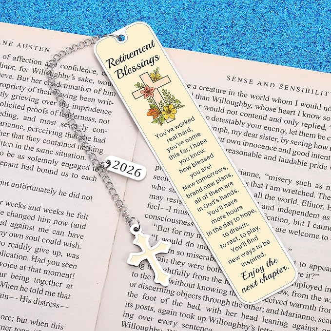 Christian Retirement Gifts for Women Men 2026 Happy Retired Gifts for Teacher Men Coworker Leaving Gift for Women Retired Going Away Farewell Gift for Coworkers Friends Retirement Blessing Bookmarks