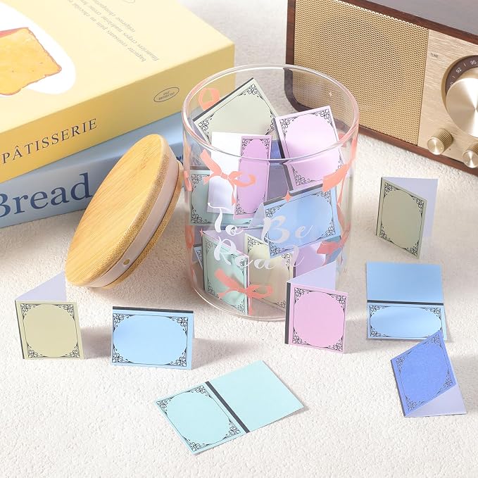 TBR Jar Gifts for Book Lovers to Be Read List Reader jar with 100 Colorful Notes Bookish Accessories Bookworm Gift for Book Club Book lover Women Students and Teacher (Style 2)