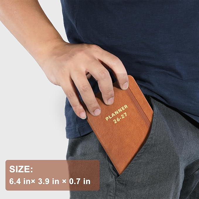 2026-2027 Pocket Calendar - 2026-2027 Pocket Planner from Jul. 2026 to Jun. 2027, Academic Planner for Purse, 6.4'' x 3.8"