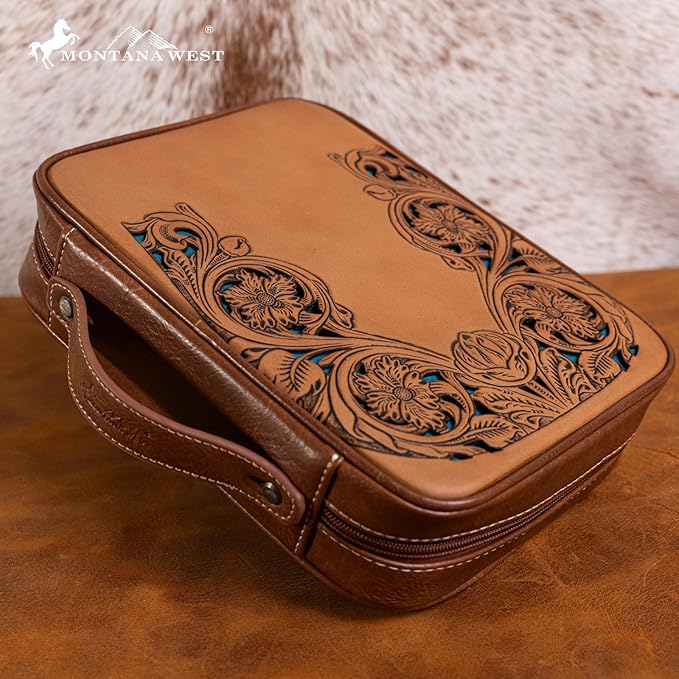 Montana West Western Style Embroidered Bible Covers for Women Men Book Carrying Case Church Bag Outdoor Bible Protective DC063BR