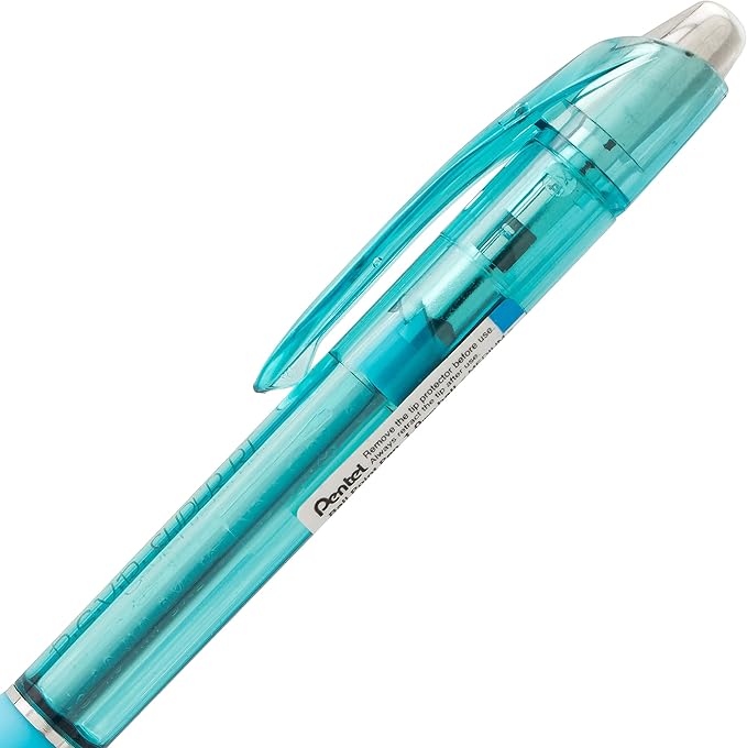 Pentel RSVP Super RT Ballpoint Pen, (1.0mm) Medium Line, Sky Blue Ink, Box of 12 (BX480-S)