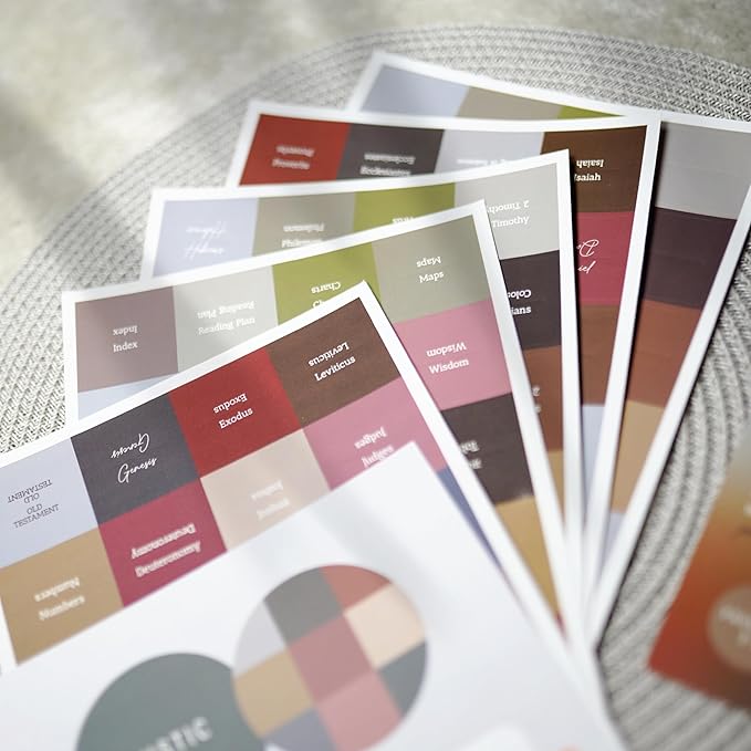 Brown Bible Book Tabs – 100 Soft-Touch, Laminated Bible Tabs for Holy Bible – Durable Tabs for Bible – Protestant & Catholic Bible Tabs Large Print – Bible Tabs for Women & Mens Bible
