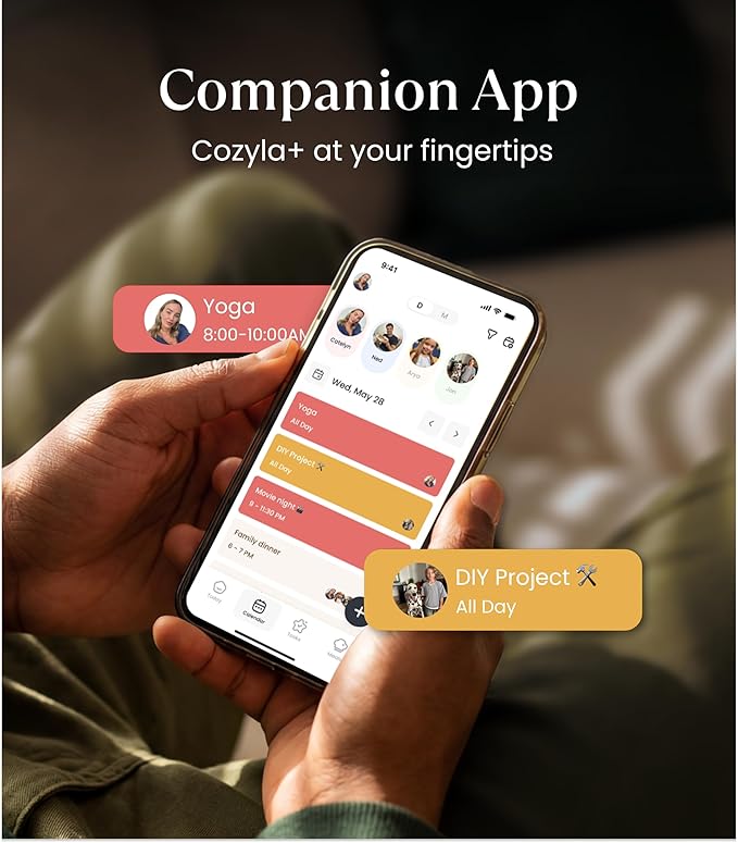 Cozyla Calendar Plus 2: 24" Smart Digital Calendar Wall Touch Screen & No Subscription Family Dashboard, Electronic Display for Family System- Chore Chart, Meal Planner, Support App Store Wall Mount