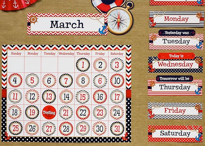 Teacher Created Resources Nautical Calendar Bulletin Board (TCR5492)